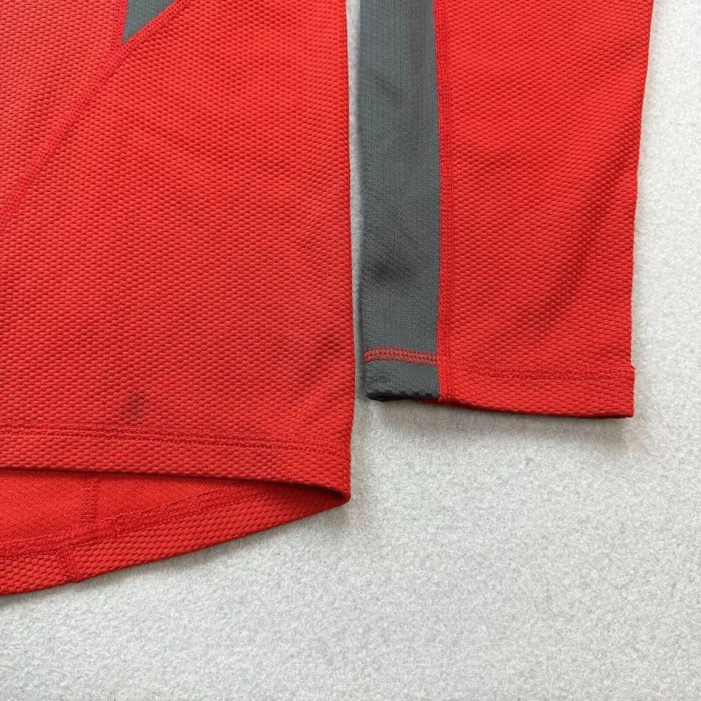 Nike Sweater Mens Large Red Gray ACG Lightweight 1/4 Zip Pullover Outdoor